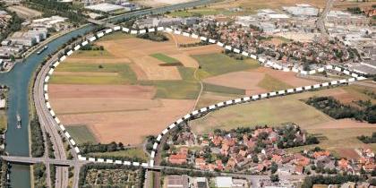 Luftbild der gesamten Region Tiefes Feld